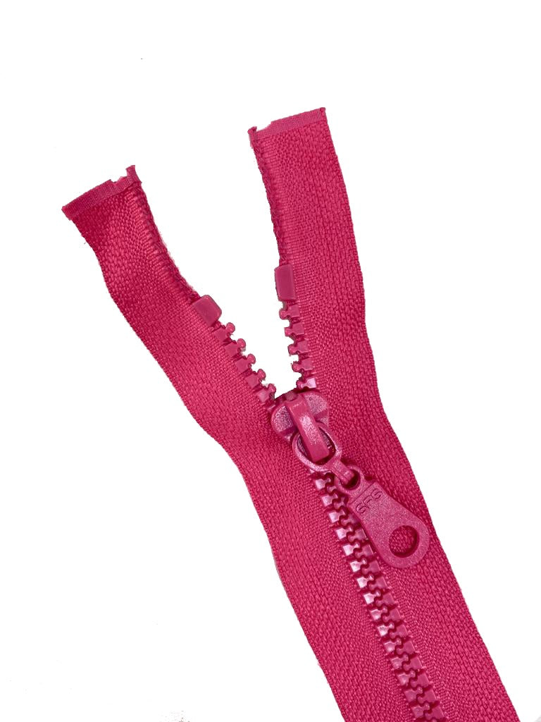 Chunky Zip shock pink open ended or closed ended 4 cm - 80 cm 