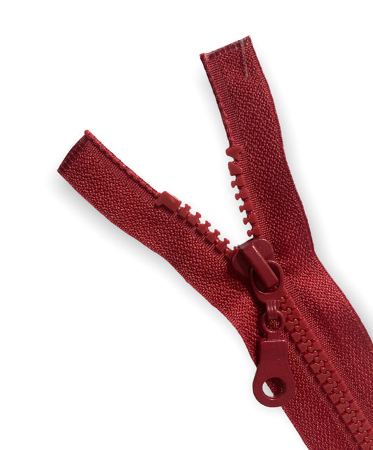 Chunky Zip burgundy open ended or closed ended 4 cm - 80 cm